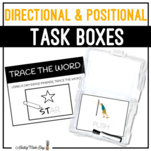Directional & Positional Task Boxes - Trace The Word