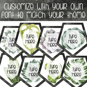 EDITABLE Banners - Watercolor Tropical Desert Theme - Image 3