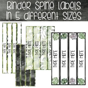 EDITABLE Binder Covers - Watercolor Tropical Desert Theme - Image 4