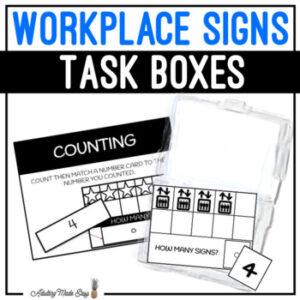 Workplace Signs Task Boxes - Counting Signs