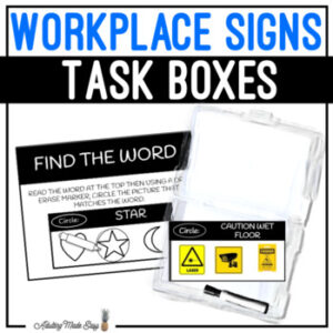 Workplace Signs Task Boxes - Find The Word