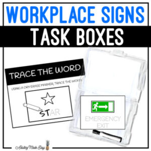 Workplace Signs Task Boxes - Trace The Word