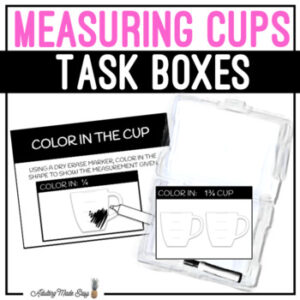 Measuring Cups Task Boxes - Color In The Cup