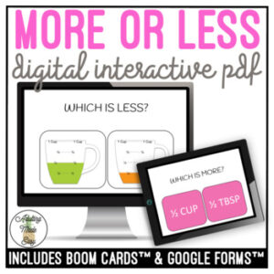 Which is More? Which is Less? Digital Task Cards