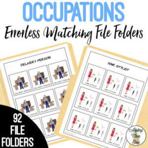 Occupations Errorless File Folders