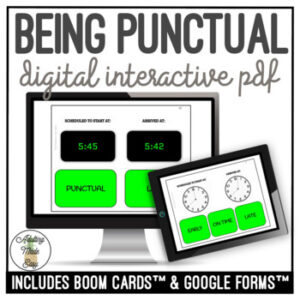 Being Punctual Digital Task Cards