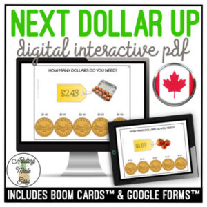 CANADIAN Next Dollar Up Digital Task Cards