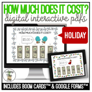 Holiday How Much Does It Cost? Digital Task Cards