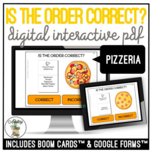 Is The Order Correct? Pizzeria Digital Task Cards