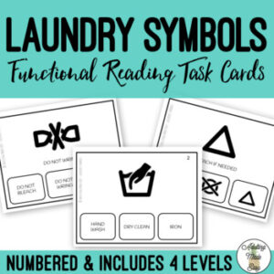 Laundry Symbols Task Cards