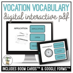 Vocation Vocabulary Digital Task Cards