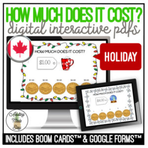 CANADIAN How Much Does It Cost? HOLIDAY Digital Task Cards