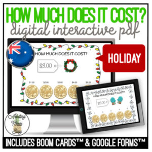How Much Does It Cost? HOLIDAY Digital Task Cards AUSTRALIAN