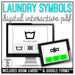 Laundry Symbols Digital Task Cards