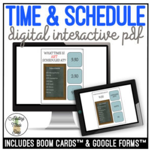 Reading Time & Schedules Digital Task Cards