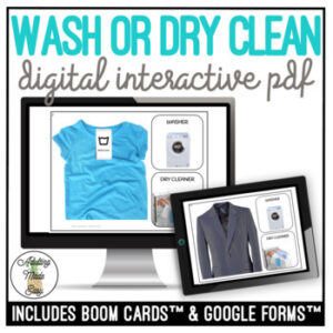 Wash or Dry Clean Digital Task Cards