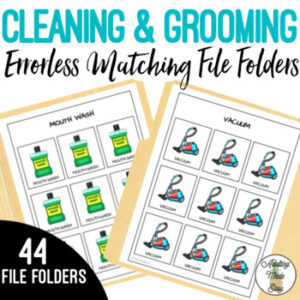 Cleaning & Grooming Supplies Errorless Matching File Folders