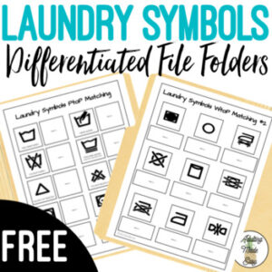 Laundry Symbols File Folders FREEBIE