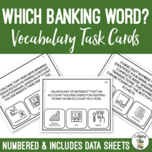 Which Banking Vocabulary Word Task Cards