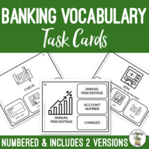 Banking Vocabulary Task Cards