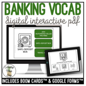 Banking Vocabulary Digital Task Cards