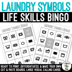 Laundry Symbols BINGO Game
