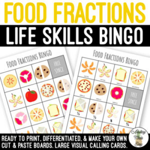 Food Fractions BINGO Game