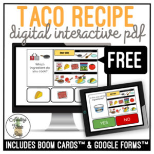 Taco Recipe Digital Task Cards