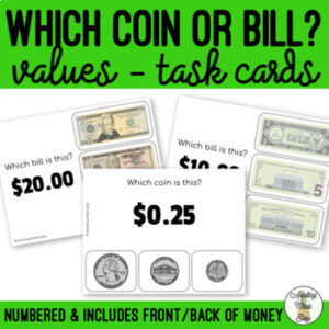 Which Coin or Bill? Task Cards