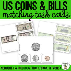 Us Money Matching Task Cards