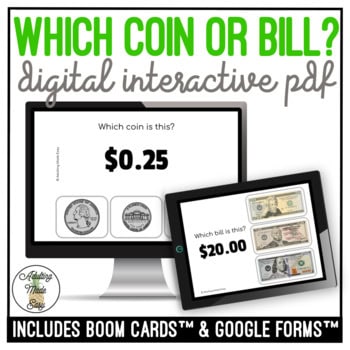 Which Coin or Bill? Digital Task Cards