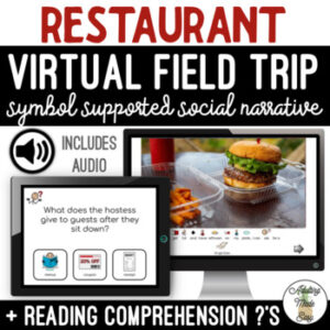 Restaurant Virtual Field Trip Social Narrative & Comprehension Google Slides SS