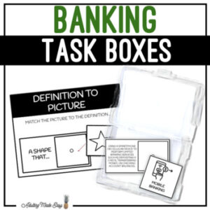 Banking Task Boxes - Picture to Definition