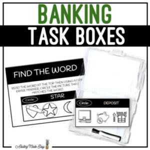 Banking Task Boxes - Find The Word