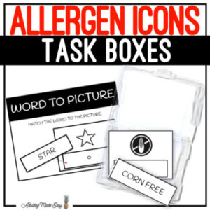Allergen Icons Task Boxes - Word to Picture