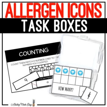 Allergen Icons Task Boxes - Counting