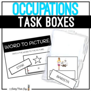 Occupations Task Boxes - Word to Picture