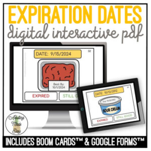 Expiration Dates Digital Task Cards SS