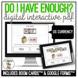 Do I Have Enough? US Currency Digital Task Cards