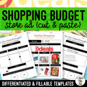 Budgeting Store Ads {Cut & Paste} Worksheets