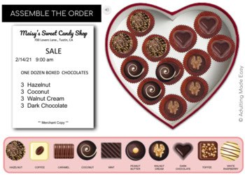 Valentine's Chocolate Box Orders Drag & Drop Boom Cards - Image 3