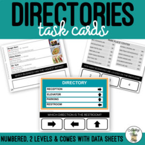Reading Directories Task Cards