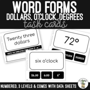 Life Skills Word Forms Task Cards