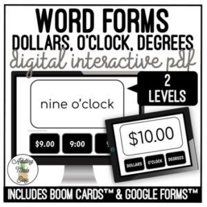 Life Skills Word Forms Digital Task Cards