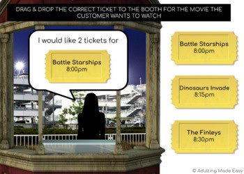Movie Theater Ticket Booth Drag & Drop Boom Cards - Image 2