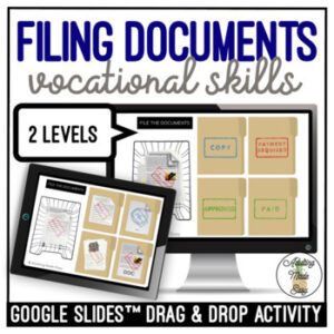 Filing Documents Drag and Drop Google Slides Activity