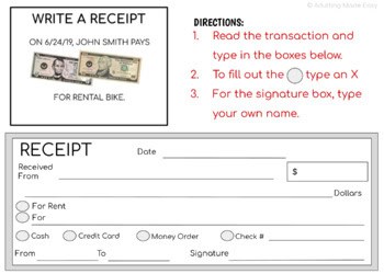 Writing Checks & Receipts Typing Boom Cards - Image 2
