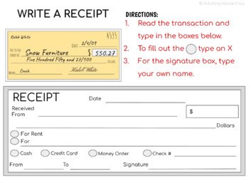 Writing Checks & Receipts Typing Boom Cards - Image 3