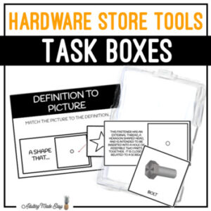 Hardware Store Tools Task Boxes - Picture to Definition