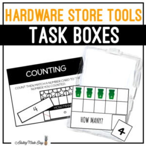 Hardware Store Tools Task Boxes - Counting